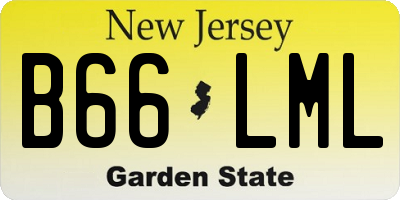 NJ license plate B66LML