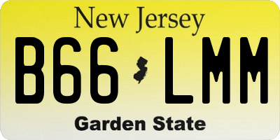 NJ license plate B66LMM