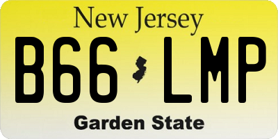 NJ license plate B66LMP