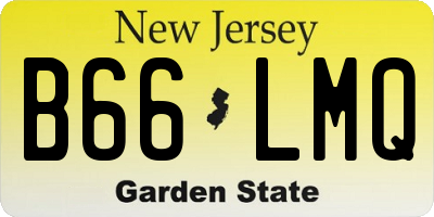 NJ license plate B66LMQ