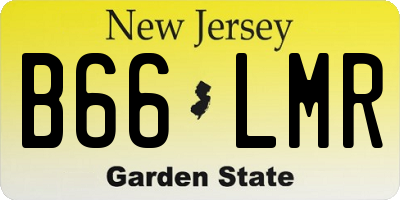 NJ license plate B66LMR