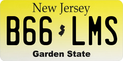 NJ license plate B66LMS