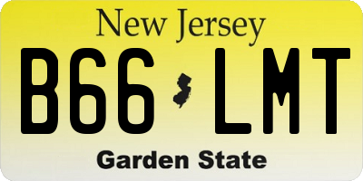 NJ license plate B66LMT