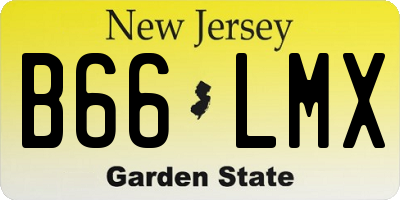 NJ license plate B66LMX