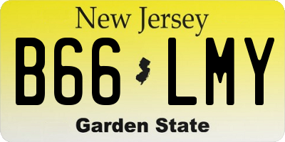 NJ license plate B66LMY