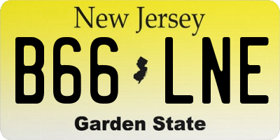 NJ license plate B66LNE