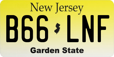 NJ license plate B66LNF