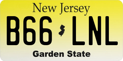 NJ license plate B66LNL