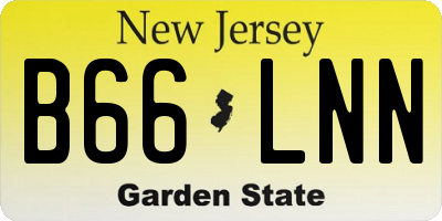 NJ license plate B66LNN