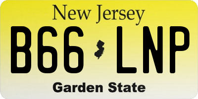 NJ license plate B66LNP