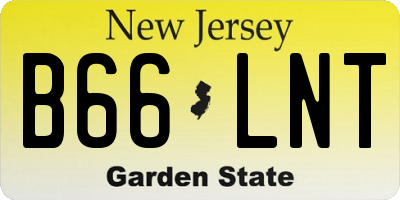 NJ license plate B66LNT