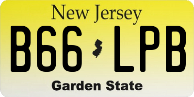 NJ license plate B66LPB