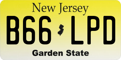NJ license plate B66LPD