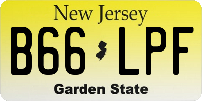 NJ license plate B66LPF