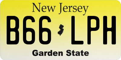 NJ license plate B66LPH