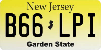NJ license plate B66LPI