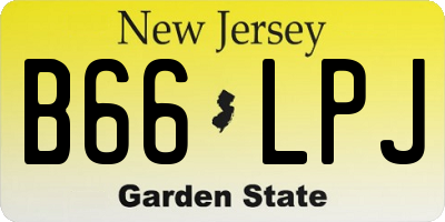 NJ license plate B66LPJ