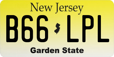 NJ license plate B66LPL