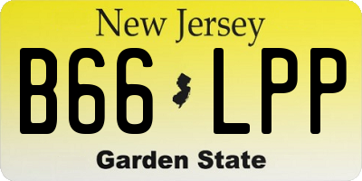 NJ license plate B66LPP