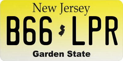 NJ license plate B66LPR
