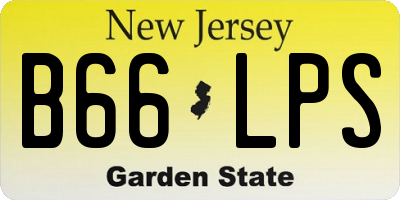 NJ license plate B66LPS