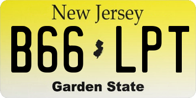 NJ license plate B66LPT