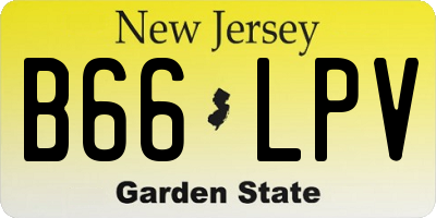 NJ license plate B66LPV