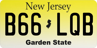 NJ license plate B66LQB