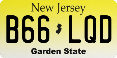 NJ license plate B66LQD