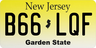 NJ license plate B66LQF