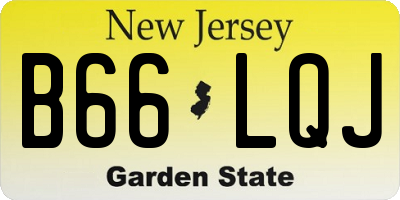 NJ license plate B66LQJ