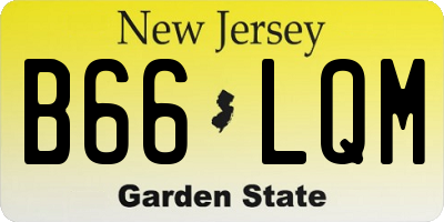 NJ license plate B66LQM