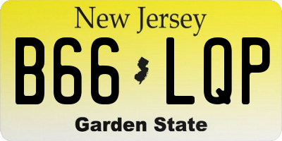 NJ license plate B66LQP