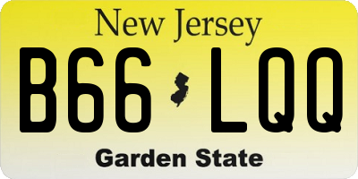 NJ license plate B66LQQ