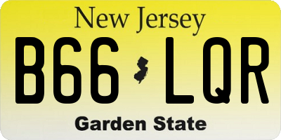 NJ license plate B66LQR