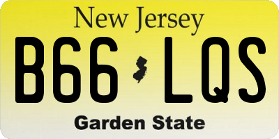 NJ license plate B66LQS