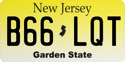 NJ license plate B66LQT