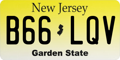 NJ license plate B66LQV