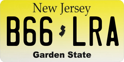 NJ license plate B66LRA