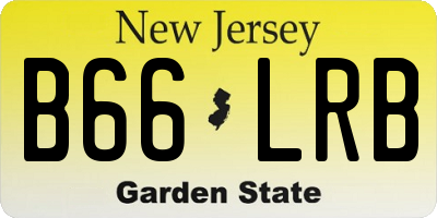 NJ license plate B66LRB