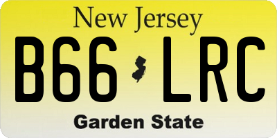 NJ license plate B66LRC