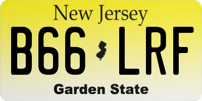 NJ license plate B66LRF
