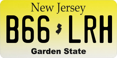 NJ license plate B66LRH