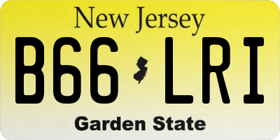 NJ license plate B66LRI