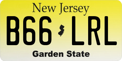 NJ license plate B66LRL