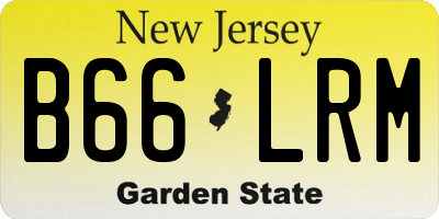 NJ license plate B66LRM