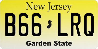 NJ license plate B66LRQ
