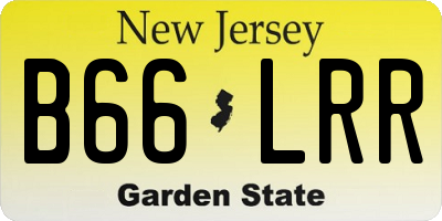 NJ license plate B66LRR