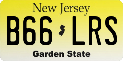 NJ license plate B66LRS