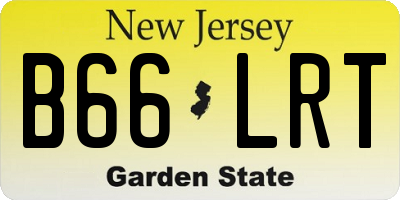 NJ license plate B66LRT